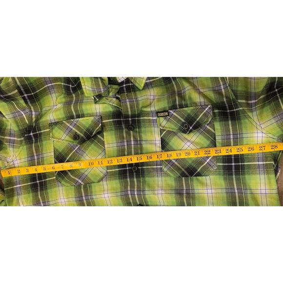 Dixxon Flannel Co “Arsenic Poison Series” Plaid Shirt 3XL Lime Black Limited Ed - Picture 8 of 9